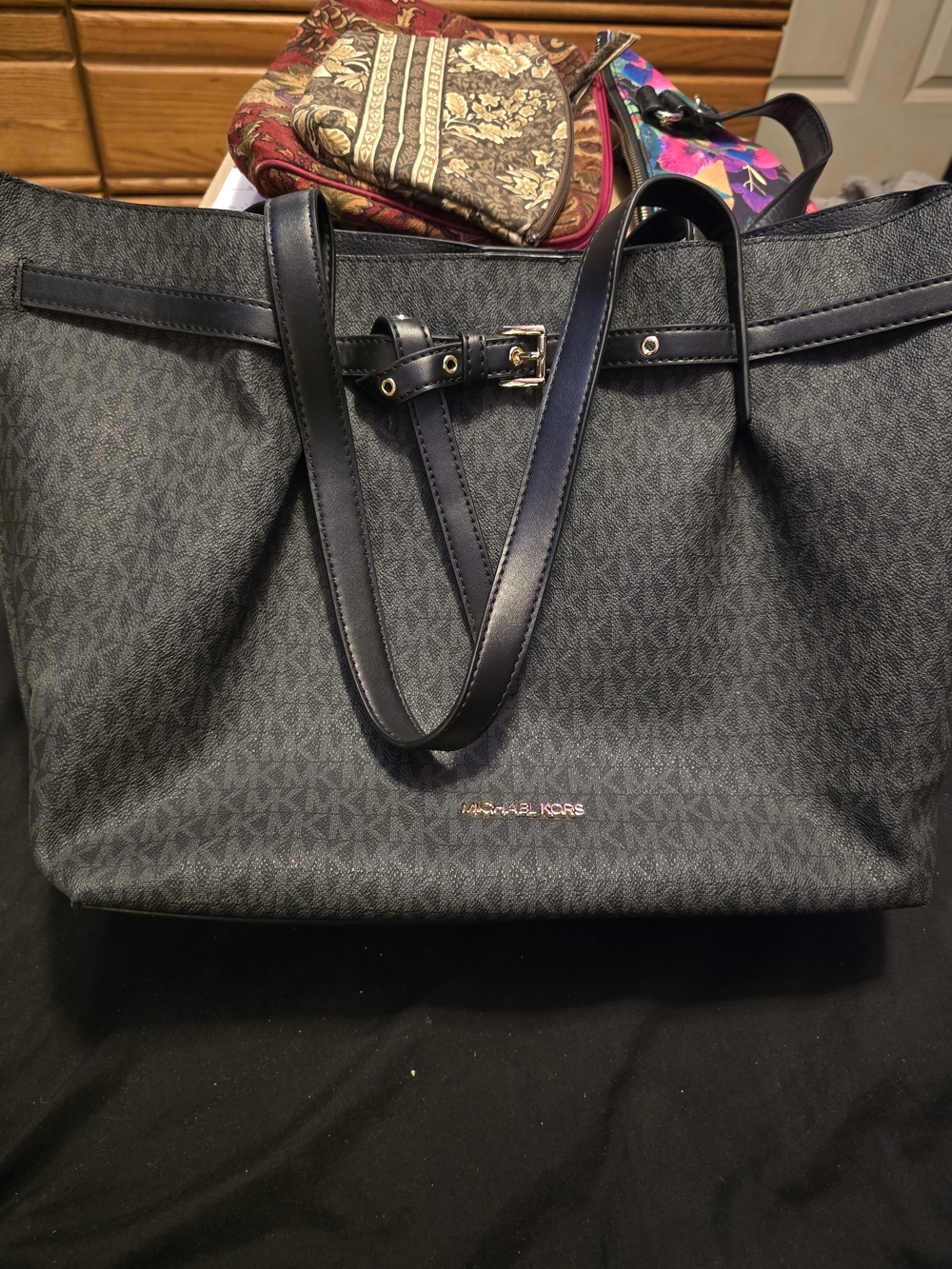 Michael Kors Black Logo Tote Bag